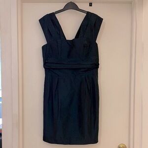 BCBGeneration Blue Black Taffeta Cocktail Party Dress- Size 10